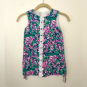Lilly Pulitzer Girls Size 5 Shift Dress Hearts Love